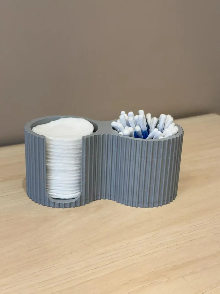 Porta Cotonete e Disco de Algodão 3D