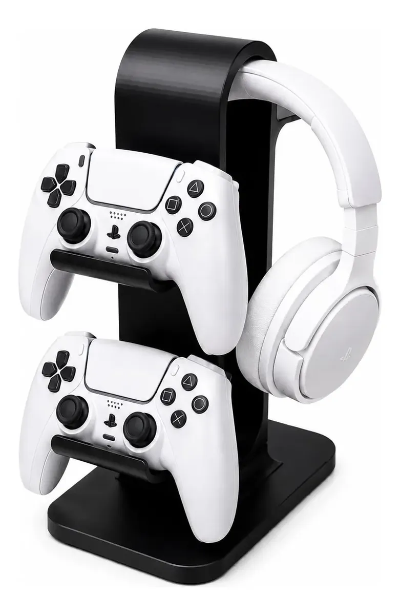 Suporte Gamer 2 Controles e 1 Headset Organizador